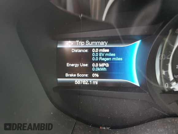 2016 Ford Fusion Energi SE Luxury with VIN 3FA6P0PU4GR229134, listed as a Copart auction lot 54371522 with 58,762 mi miles. Bid and sale history available at carsss.com. Image 8.