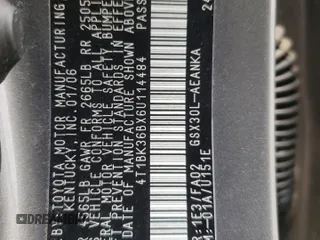 2006 Toyota Avalon XL z VIN 4T1BK36BX6U114484, wystawiony jako Copart lot #55206275 z przebiegiem 179 704 mil mil oraz Szkoda całkowita • Salvage title. Historia ofert i sprzedaży dostępna na DreamBid. Obrazek 12.