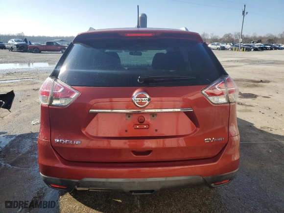 2016 Nissan Rogue SV with VIN KNMAT2MV2GP667862, listed as a Copart auction lot 41422695 with 91,723 mi miles and Salvage Title. Bid and sale history available at carsss.com. Image 6.