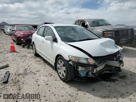 2010 Honda Civic LX with VIN 19XFA1F53AE061741, listed as a Copart auction lot 54627295 with 237,104 mi miles and Salvage Title. Bid and sale history available at DreamBid. Image 14.