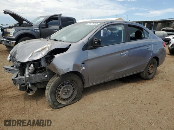 2017 Mitsubishi Mirage ES with VIN ML32F3FJ4HHF16924, listed as a Copart auction lot 59278355 with 55,021 mi miles and Salvage title. Bid and sale history available at DreamBid. Image 1.