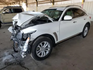 2015 Infiniti QX70 with VIN JN8CS1MU5FM381036, listed as a Copart auction lot 54107975 with Not Provided miles and Salvage Title. Bid and sale history available at DreamBid. Image 1.