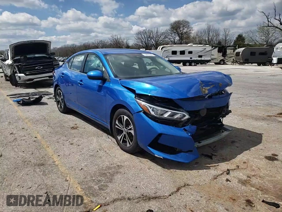 2022 Nissan Sentra SV with VIN 3N1AB8CV6NY237550, listed as a Copart auction lot 52093505 with 50,014 mi miles and Salvage Title. Bid and sale history available at carsss.com. Image 15.