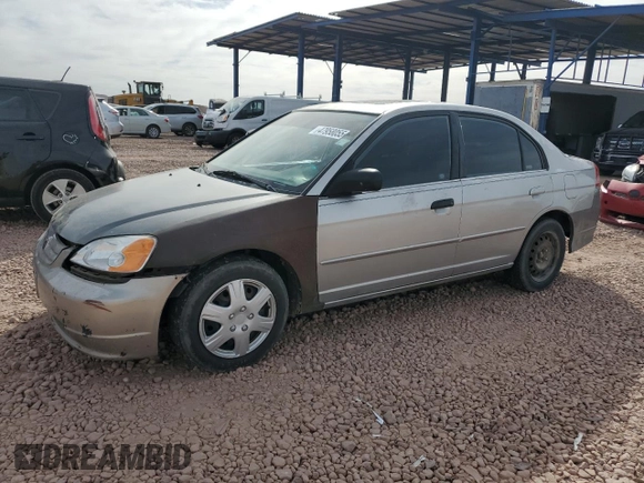 2002 Honda Civic EX with VIN 1HGES26782L051944, listed as a Copart auction lot 47958055 with 286,468 mi miles and Salvage Title. Bid and sale history available at DreamBid. Image 1.