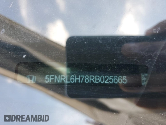 2024 Honda Odyssey Sport with VIN 5FNRL6H78RB025665, listed as a Copart auction lot 45693755 with Not Provided miles and Salvage Title. Bid and sale history available at DreamBid. Image 13.