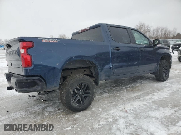 2022 Chevrolet Silverado 1500 Custom Trail Boss with VIN 3GCPDCED4NG506191, listed as a Copart auction lot 42057715 with 95,471 mi miles and Salvage Title. Bid and sale history available at DreamBid. Image 3.