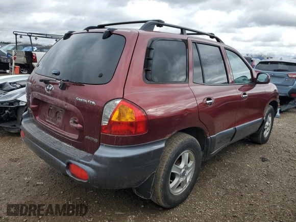 2001 Hyundai Santa Fe GLS with VIN KM8SC83DX1U106345, listed as a Copart auction lot 81110664 with 103,639 mi miles and Clean Title. Bid and sale history available at carsss.com. Image 3.