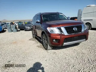 2018 Nissan Armada SL with VIN JN8AY2NC1J9557769, listed as a Copart auction lot 53961105 with 55,678 mi miles and Salvage Title. Bid and sale history available at carsss.com. Image 13.