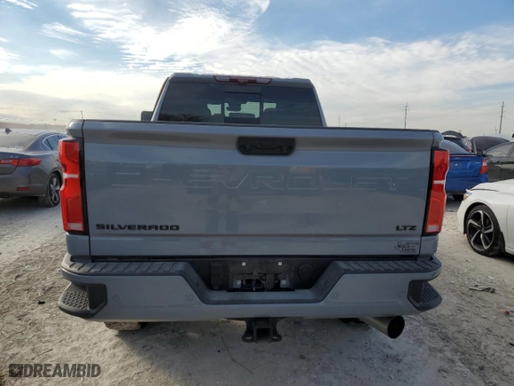 2024 Chevrolet Silverado 2500HD LTZ with VIN 2GC4YPEY2R1255557, listed as a Copart auction lot 82041624 with 0 mi miles and Salvage Title. Bid and sale history available at carsss.com. Image 6.
