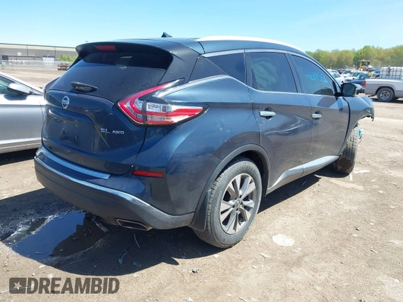 2016 Nissan Murano SL z VIN 5N1AZ2MH2GN106156, wystawiony jako IAAI lot #42093156 z przebiegiem 107 997 mil mil oraz . Historia ofert i sprzedaży dostępna na DreamBid. Obrazek 4.