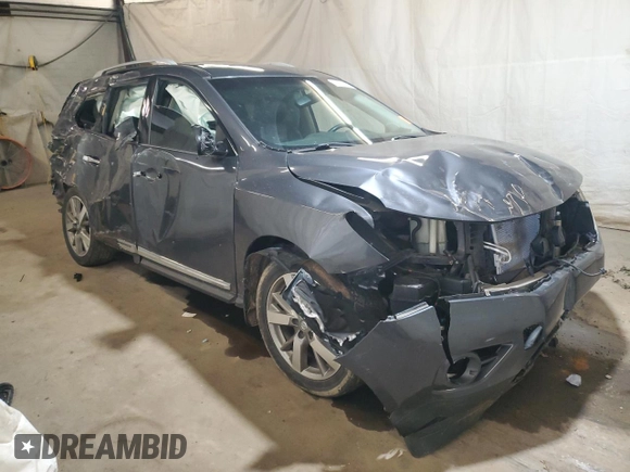 2014 Nissan Pathfinder S with VIN 5N1AR2MM8EC716889, listed as a Copart auction lot 59031105 with Not provided miles and Salvage title. Bid and sale history available at DreamBid. Image 4.