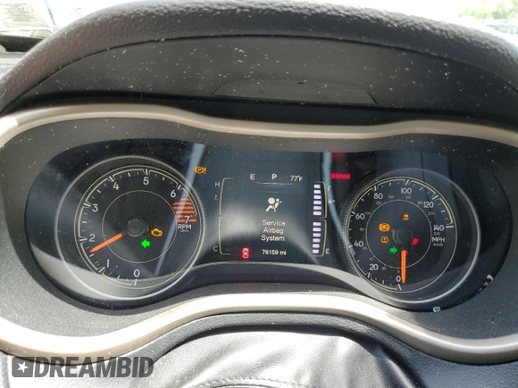 2016 Jeep Cherokee Latitude with VIN 1C4PJMCB8GW299843, listed as a Copart auction lot 56159075 with 76,159 mi miles and Salvage title. Bid and sale history available at DreamBid. Image 9.