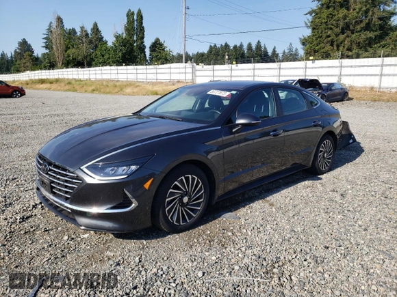 2020 Hyundai Sonata Hybrid Ultimate with VIN KMHL34JJ0LA011996, listed as a Copart auction lot 56727873 with 19,475 mi miles. Bid and sale history available at carsss.com. Image 1.