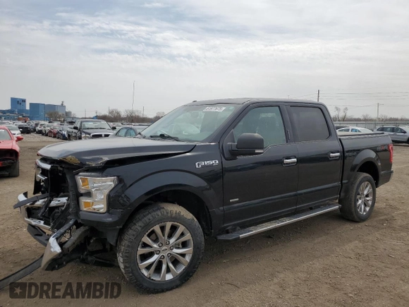2017 Ford F-150 XL with VIN 1FTEW1EP4HKC59025, listed as a Copart auction lot 51977675 with 153,160 mi miles and Salvage title. Bid and sale history available at DreamBid. Image 1.