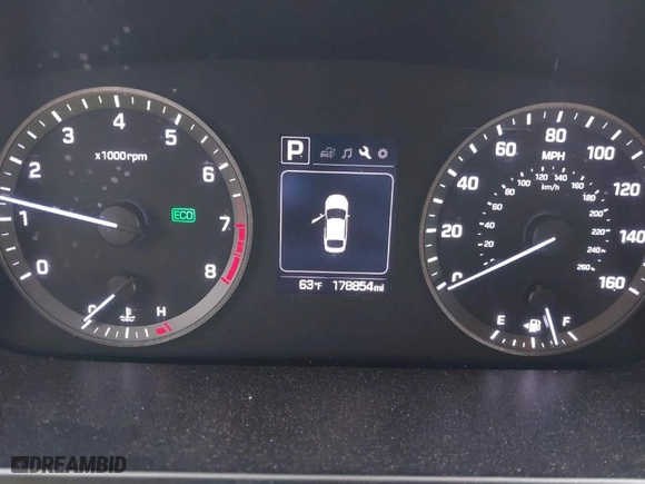 2016 Hyundai Sonata 2.4L SE with VIN 5NPE24AF2GH352049, listed as a IAAI auction lot 42015093 with 178,854 mi miles. Bid and sale history available at carsss.com. Image 7.