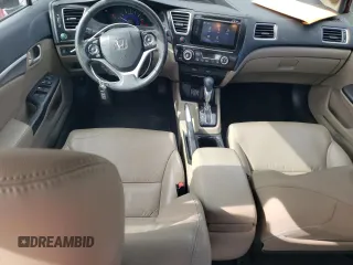 2015 Honda Civic Sedan EX-L with VIN 19XFB2F90FE034994, listed as a Copart auction lot 45046705 with 6,721 mi miles and Salvage Title. Bid and sale history available at carsss.com. Image 8.