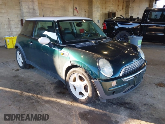 2002 MINI Hardtop with VIN WMWRC33472TC34913, listed as a IAAI auction lot 41599382 with 150,177 mi miles and . Bid and sale history available at DreamBid. Image 1.