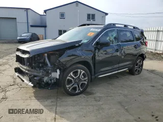 2025 Subaru Ascent Limited с VIN 4S4WMAPD8S3404786, выставлен на аукционе Copart как лот 48765165 с пробегом 5 091 миль миль и Списание • Salvage title. История ставок и продаж доступна на DreamBid. Изображение 1.