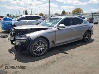 2025 Genesis G70 2.5T with VIN KMTG34SCXSU144382, listed as a Copart auction lot 53291695 with 3,465 mi miles and Non repairable. Bid and sale history available at DreamBid. Image 1.