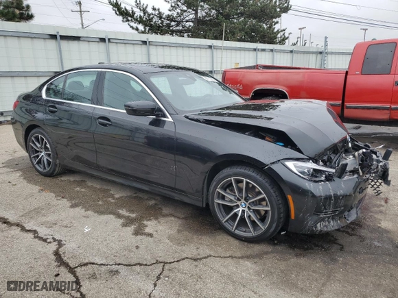 2021 BMW 3 Series 330i xDrive with VIN 3MW5R7J0XM8B60382, listed as a Copart auction lot 82113014 with 54,597 mi miles and Salvage Title. Bid and sale history available at carsss.com. Image 4.