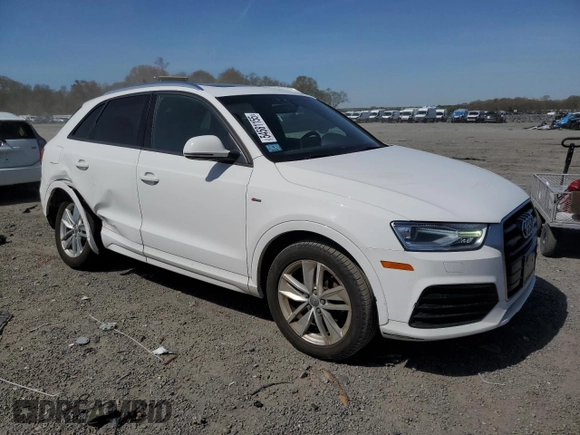 2018 Audi Q3 Premium with VIN WA1ECCFS7JR019255, listed as a Copart auction lot 54581155 with 76,923 mi miles and Salvage title. Bid and sale history available at DreamBid. Image 4.