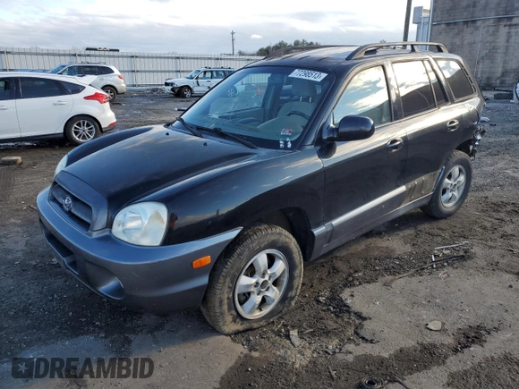 2005 Hyundai Santa Fe GLS with VIN KM8SC13EX5U966400, listed as a Copart auction lot 80776403 with 132,840 mi miles and Salvage Title. Bid and sale history available at carsss.com. Image 1.