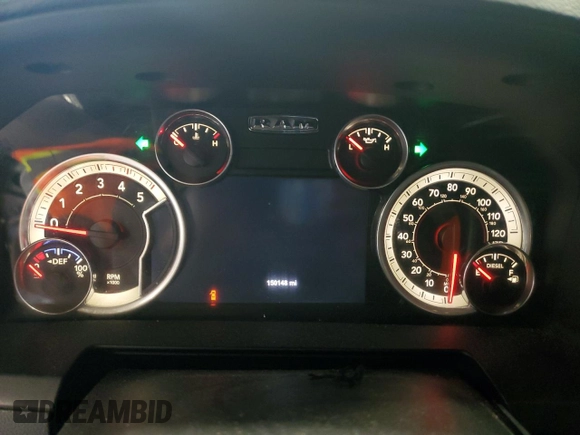 2017 Ram 2500 Laramie with VIN 3C6UR5FL8HG725754, listed as a Copart auction lot 44160425 with 150,148 mi miles and Clean Title. Bid and sale history available at carsss.com. Image 9.