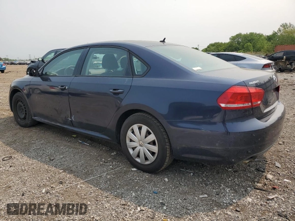 2013 Volkswagen Passat S with VIN 1VWAP7A31DC078273, listed as a Copart auction lot 55610515 with Not provided miles and Salvage title. Bid and sale history available at DreamBid. Image 2.