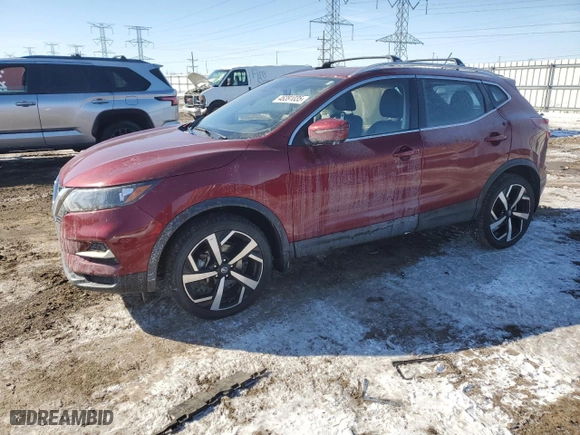 2021 Nissan Rogue Sport SL with VIN JN1BJ1CW1MW451620, listed as a Copart auction lot 46391035 with 19,834 mi miles and Salvage Title. Bid and sale history available at carsss.com. Image 1.