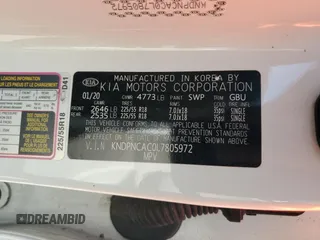 2020 Kia Sportage EX z VIN KNDPNCAC0L7805972, wystawiony jako Copart lot #52038825 z przebiegiem 65 794 mil mil oraz Szkoda całkowita • Salvage title. Historia ofert i sprzedaży dostępna na DreamBid. Obrazek 13.