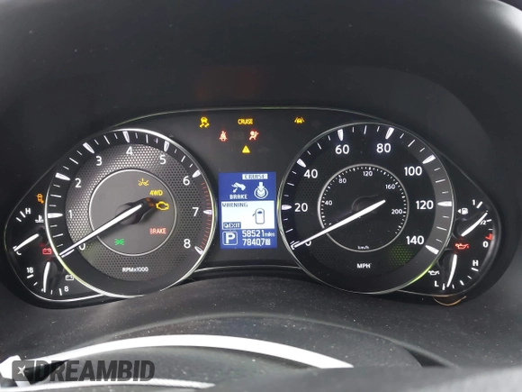 2019 Nissan Armada Platinum with VIN JN8AY2NEXK9756080, listed as a IAAI auction lot 41565485 with 58,521 mi miles. Bid and sale history available at carsss.com. Image 7.