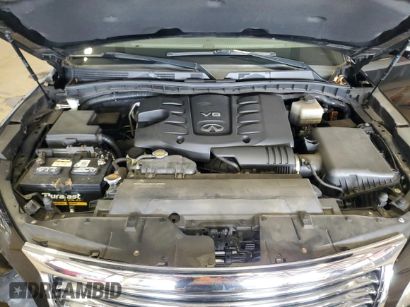 2013 Infiniti QX56 with VIN JN8AZ2NE7D9061006, listed as a Copart auction lot 50602075 with 0 mi miles and Salvage Title. Bid and sale history available at carsss.com. Image 12.