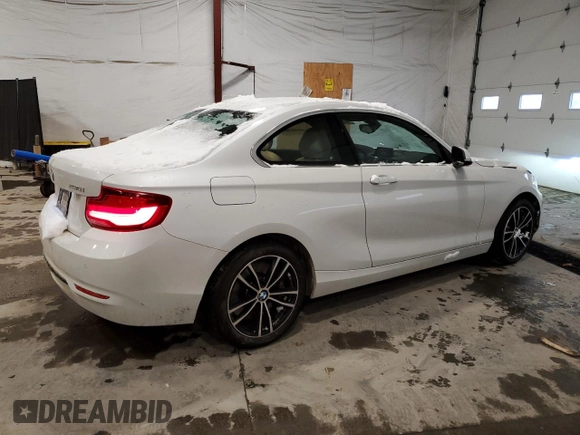 2021 BMW 2 Series 230i xDrive with VIN WBA2J3C07M7H38474, listed as a Copart auction lot 45351335 with 11,168 mi miles and Salvage Title. Bid and sale history available at carsss.com. Image 3.