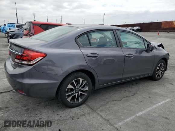 2015 Honda Civic EX with VIN 2HGFB2F85FH565301, listed as a Copart auction lot 54958005 with 114,635 mi miles and Salvage Title. Bid and sale history available at DreamBid. Image 3.