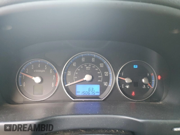 2007 Hyundai Santa Fe SE z VIN 5NMSH13E77H008461, wystawiony jako Copart lot #53722355 z przebiegiem 150 675 mil mil oraz Szkoda całkowita • Salvage title. Historia ofert i sprzedaży dostępna na DreamBid. Obrazek 9.
