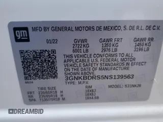 2022 Chevrolet Blazer LT z VIN 3GNKBDRS5NS139563, wystawiony jako Copart lot #74590664 z przebiegiem 18 604 mil mil oraz Szkoda całkowita • Salvage title. Historia ofert i sprzedaży dostępna na DreamBid. Obrazek 15.