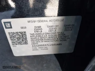 2020 Chevrolet Impala Premier with VIN 1G1105S37LU101485, listed as a IAAI auction lot 41427401 with 159,882 mi miles. Bid and sale history available at carsss.com. Image 9.