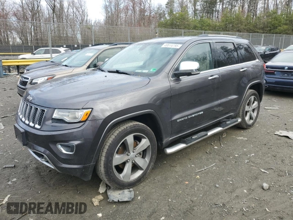 2015 Jeep Grand Cherokee Overland with VIN 1C4RJFCG0FC848046, listed as a Copart auction lot 49514795 with 212,688 mi miles and Clean title. Bid and sale history available at DreamBid. Image 1.