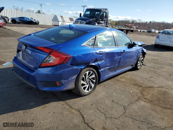 2018 Honda Civic Sedan EX with VIN 2HGFC2F71JH600865, listed as a Copart auction lot 52006645 with 118,613 mi miles and Salvage Title. Bid and sale history available at carsss.com. Image 3.