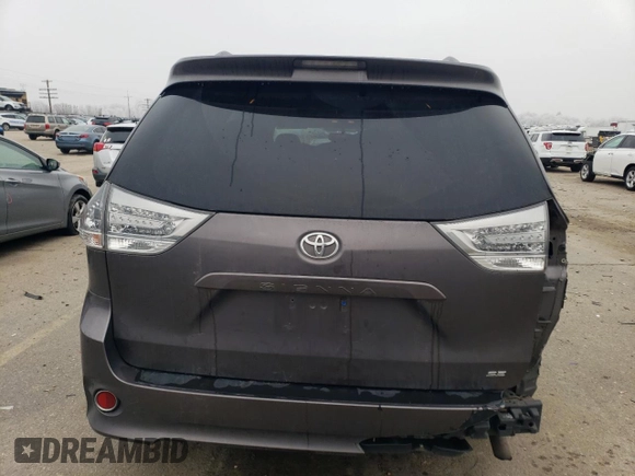 2016 Toyota Sienna SE with VIN 5TDXK3DCXGS738443, listed as a Copart auction lot 82042174 with 108,761 mi miles and Salvage title. Bid and sale history available at DreamBid. Image 6.