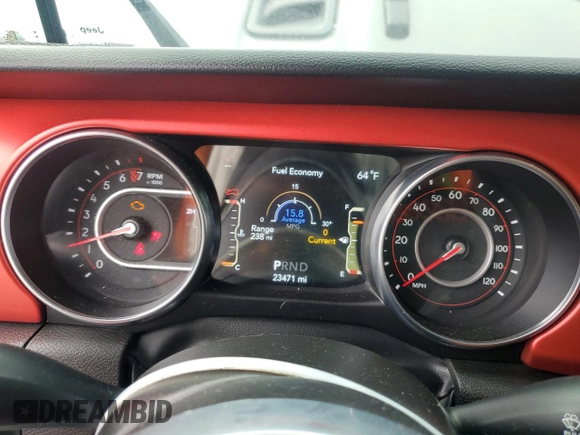 2021 Jeep Wrangler Unlimited Rubicon с VIN 1C4JJXFG4MW850764, выставлен на аукционе Copart как лот 52924735 с пробегом 23 471 миль миль и Списание • Salvage title. История ставок и продаж доступна на DreamBid. Изображение 9.