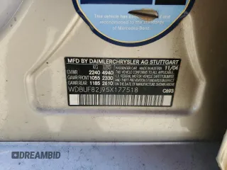 2005 Mercedes-Benz E 320 with VIN WDBUF82J95X177518, listed as a Copart auction lot 46733395 with 152,626 mi miles and Salvage Title. Bid and sale history available at DreamBid. Image 14.