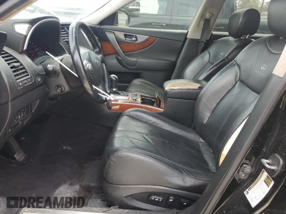 2010 Infiniti FX with VIN JN8AS1MU0AM800328, listed as a Copart auction lot 46993445 with 201,409 mi miles and Salvage title. Bid and sale history available at DreamBid. Image 7.