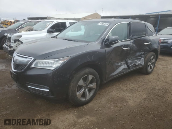 2014 Acura MDX with VIN 5FRYD4H27EB047134, listed as a Copart auction lot 51597265 with 170,895 mi miles and Salvage Title. Bid and sale history available at carsss.com. Image 1.