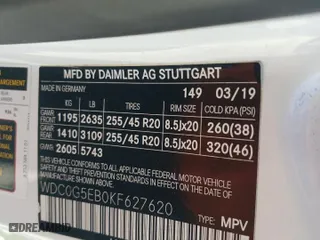 2019 Mercedes-Benz GLC with VIN WDC0G5EB0KF627620, listed as a Copart auction lot 77641154 with 73,741 mi miles and Salvage Title. Bid and sale history available at carsss.com. Image 15.