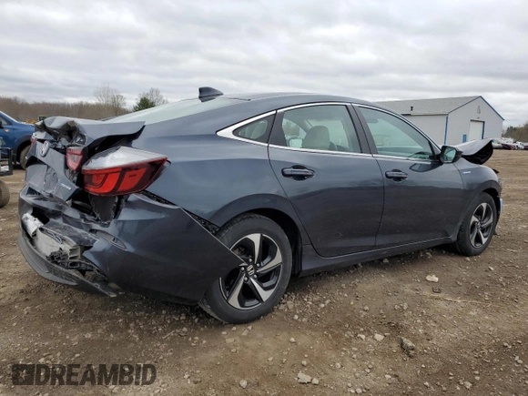 2021 Honda Insight EX with VIN 19XZE4F55ME006554, listed as a Copart auction lot 53397505 with 35,104 mi miles and Salvage Title. Bid and sale history available at carsss.com. Image 3.