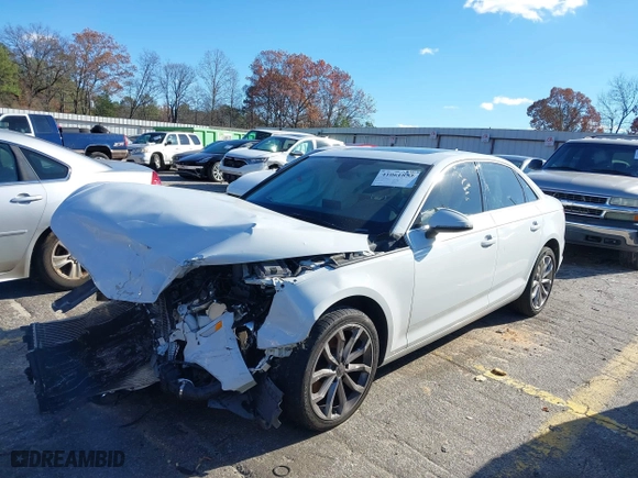 2019 Audi A4 Premium with VIN WAUGMAF40KA036963, listed as a IAAI auction lot 41061853 with 1 mi miles. Bid and sale history available at carsss.com. Image 2.