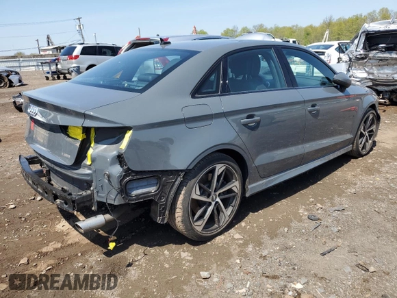 2020 Audi A3 Sedan S line Premium with VIN WAUBEGFF3LA015263, listed as a Copart auction lot 52749574 with 24,595 mi miles. Bid and sale history available at carsss.com. Image 3.