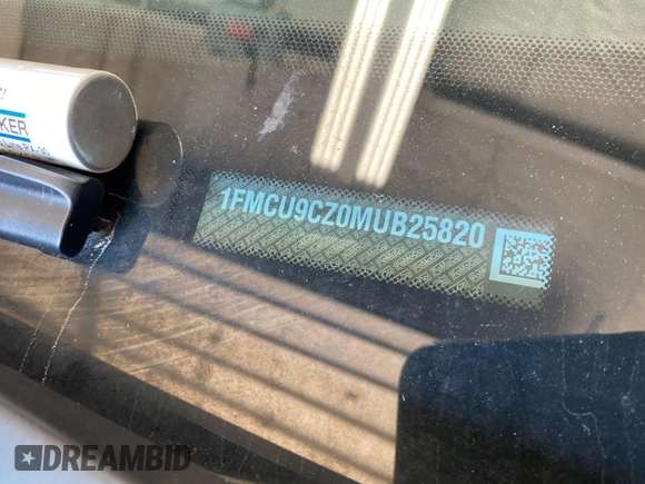 2021 Ford Escape SEL Hybrid with VIN 1FMCU9CZ0MUB25820, listed as a IAAI auction lot 42730204 with 66,443 mi miles and . Bid and sale history available at DreamBid. Image 2.