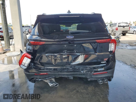2025 Ford Explorer ST with VIN 1FMWK8GC4SGA22804, listed as a Copart auction lot 49159385 with 7,554 mi miles and Salvage Title. Bid and sale history available at carsss.com. Image 6.